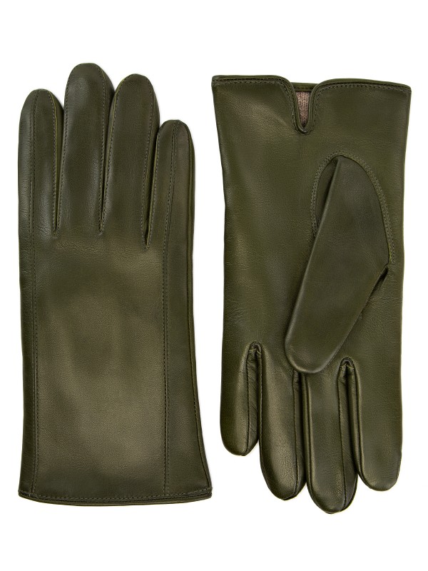 Перчатки мужские ш+каш. HP90309 d.olive ELEGANZZA