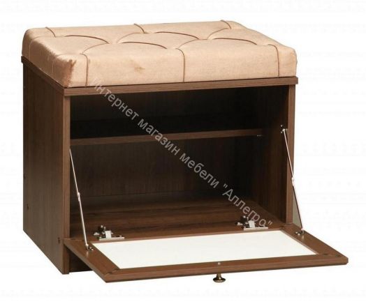 Тумба для обуви М06 Габриэлла, Дуб кальяри/Дуб коньяк/патина