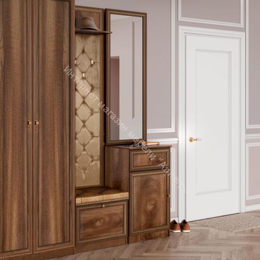 Зеркало навесное, Дуб кальяри/Дуб коньяк/патина