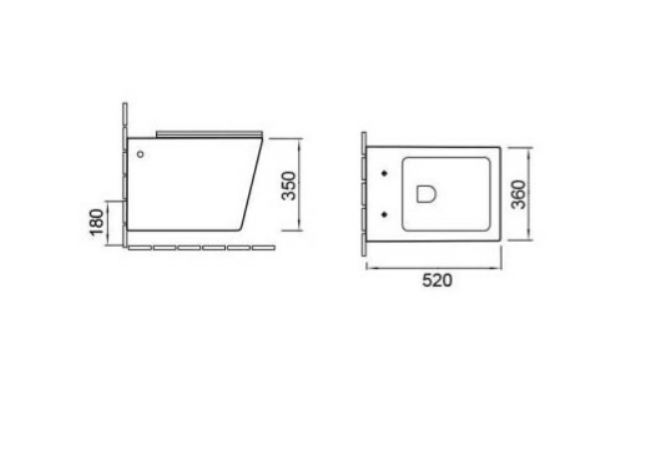 Подвесной безободковый унитаз SantiLine SL-5004SM-BD схема 2