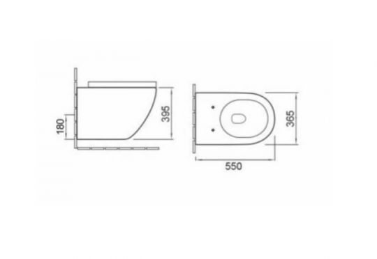 Подвесной безободковый унитаз SantiLine SL-5002SM-BD ФОТО