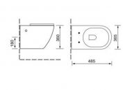 Подвесной безободковый унитаз SantiLine  SL-5005 схема 4