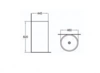 Керамическая напольная раковина SantiLine SL-4006 46 х 44,5 схема 2