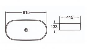 Керамическая накладная раковина SantiLine SL-1079 81,5 х 41,5 ФОТО