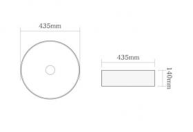 Керамическая накладная раковина SantiLine SL-7003 43,5 х 43,5 ФОТО