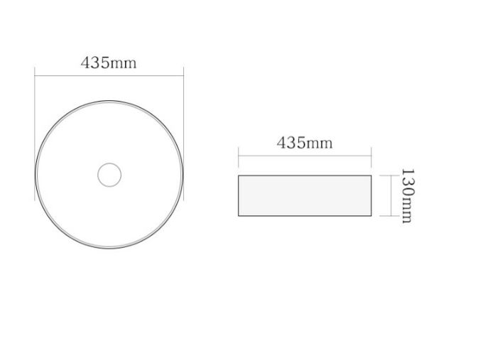 Керамическая накладная раковина SantiLine SL-7002 43,5 х 43,5 схема 2