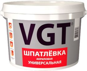 Шпатлевка Универсальная VGT 18кг до 7мм Акриловая для Внутренних и Наружных Работ / ВГТ Универсальная