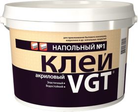 Клей для Линолеума и Ковролина VGT Напольный №1 15кг Эконом, Акриловый / ВГТ Напольный №1