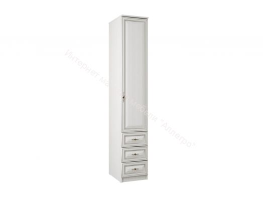 Шкаф - пенал 06.25 - 03 Габриэлла, Вудлайн кремовый/Сандал белый/патина