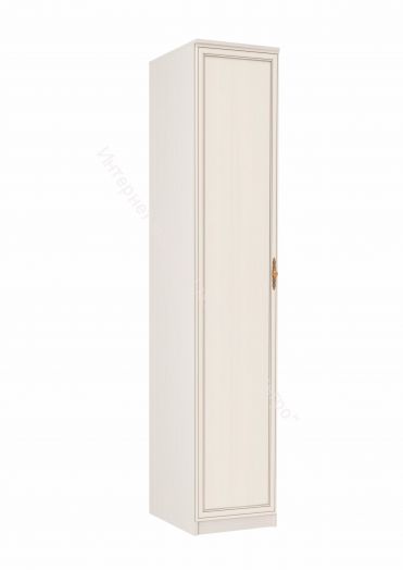 Шкаф - пенал 06.25 Габриэлла, Вудлайн кремовый/Сандал белый/патина