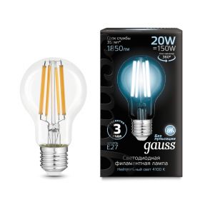 Лампа Светодиодная Gauss 102902220_GAUSS А60 20W 1850lm 4100К Е27 / Дивинаре