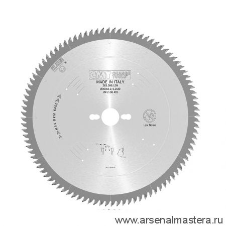 Диск пильный Ultra Fine Finishing 300 x 30 x 3,2 / 2,2  2 гр 40 гр Hi ATB Z 96 CMT 283.096.12M