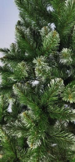 Ель Новогодняя Дания Люкс белые кончики пвх