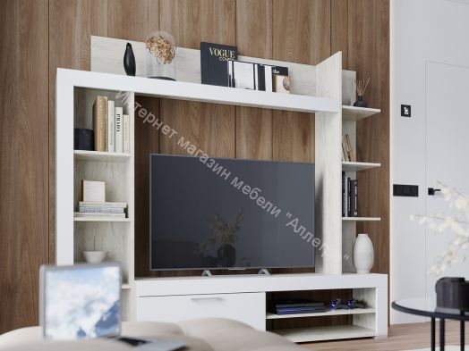 Стенка "Васанта" Дуб крафт белый/Софт вайт