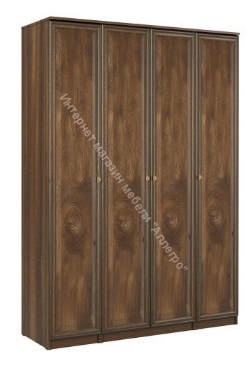 Шкаф для одежды 06.39 Габриэлла, четырёхдверный, Дуб кальяри/дуб коньяк/дуб кальяри патина