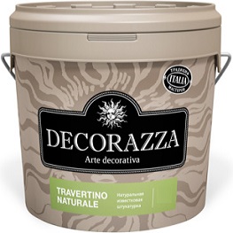 Краска Фактурная Decorazza Travertino Naturale 7кг TRN 10-34, Натуральная Известковая Штукатурка / Декоразза Травертино Натурале.