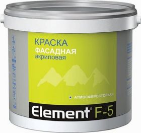 Краска Фасадная Alpa Element F-5 5л Атмосферостойкая Белая.