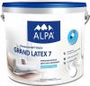 Краска для Стен и Потолков Alpa Grand Latex 7 9л Белая, Супермоющаяся, Полуматовая / Альпа Гранд Латекс 7.
