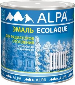 Экоэмаль для Радиаторов Alpa Ecolaque 0.5л Супербелая, Водная, без Запаха / Альпа Эколак.