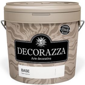 Грунт-Краска Decorazza Base 1.5кг Белая Акриловая для Внутренних Работ /Декоразза.