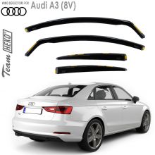 Дефлекторы Audi A3 (8V) от 2012 - 2020 Sedan для дверей вставные Heko (Польша) - 4 шт.