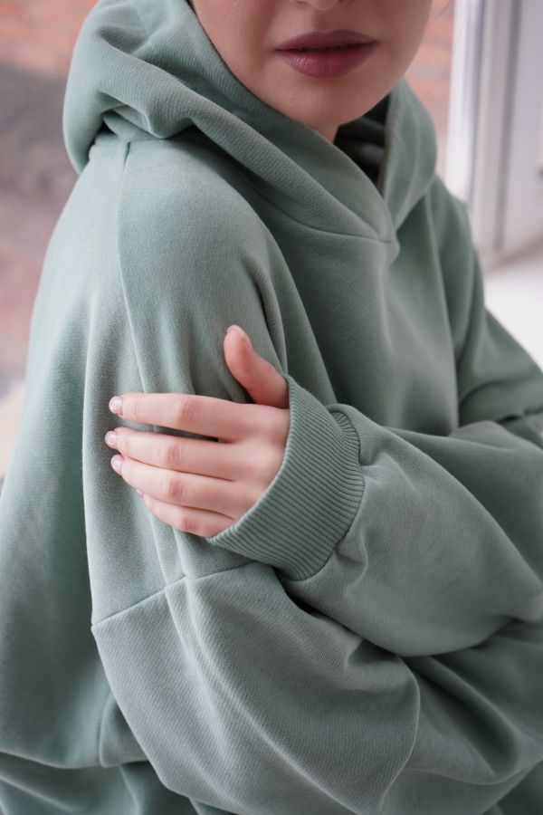 Худи оверсайз полынь