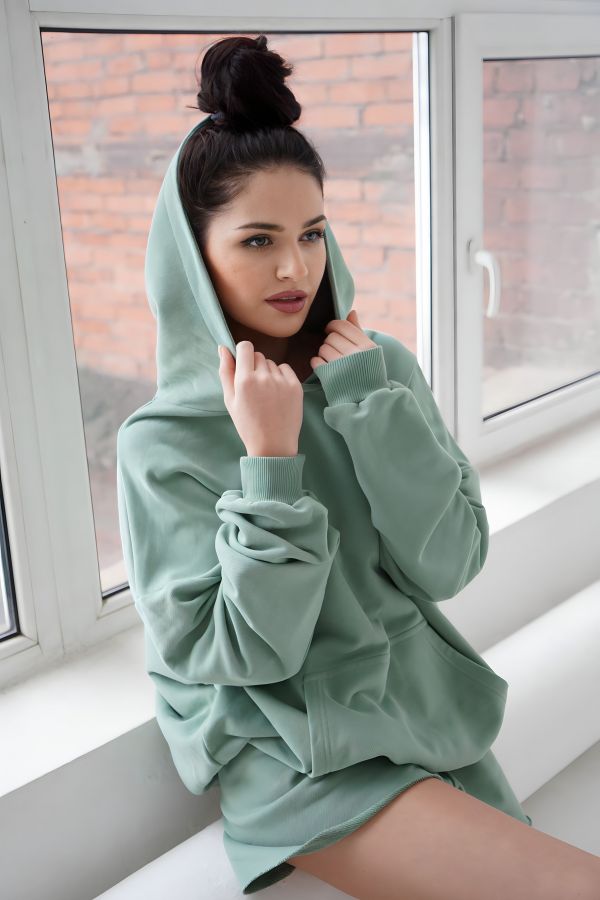 Худи оверсайз полынь