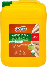Антисептик Трудновымываемый Сагус Био-К 1.4кг Концентрат (1:9) Зеленый для Дерева до 25 Лет Защиты.*