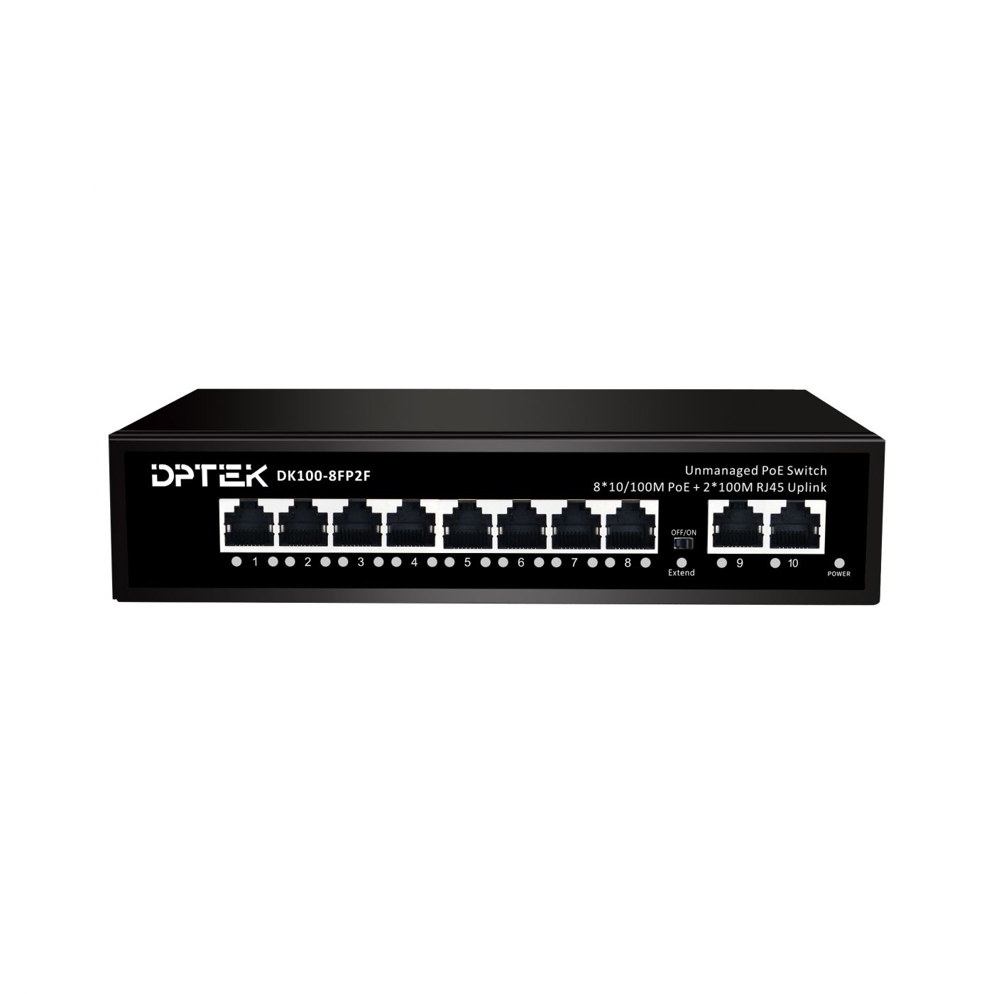 Коммутатор Dptek DK100-8FP2F 8POE 100мб + 2uplink