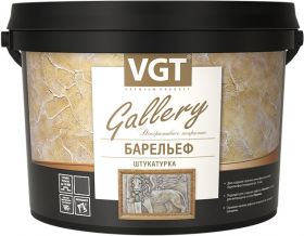 Декоративная Штукатурка Барельеф VGT Gallery 14кг Фактурная с Волокнами Целлюлозы, Белая / ВГТ Барельеф.*