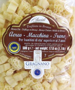 Макароны Машинки для детей La Fabbrica Della Pasta Aero, Macchina, Treno IGP 500 г - Италия