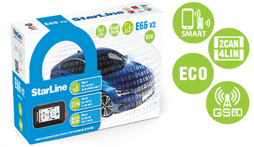 StarLine (Старлайн) E66 V2 BT ECO 2CAN+4LIN GSM