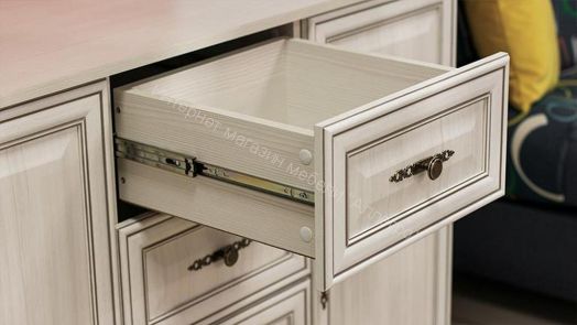 Спальный гарнитур Габриэлла, Вудлайн кремовый/Сандал белый/патина