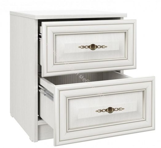 Спальный гарнитур Габриэлла, Вудлайн кремовый/Сандал белый/патина