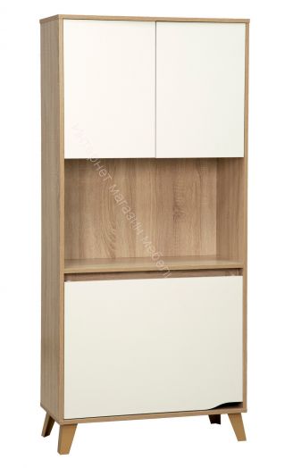 Шкаф комбинированный 57.02 Аданте, Дуб сонома/Белый