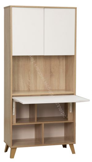 Шкаф комбинированный 57.02 Аданте, Дуб сонома/Белый