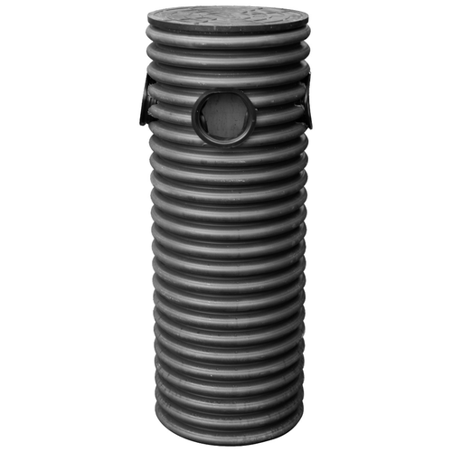 Колодец 300х1500мм дрен. смотр. с 4-мя отвод. 110мм с крышкой и дном в комплекте. (черный) Колодец 300х1500мм дрен. смотр. с 4-мя отвод. 110мм с крышкой и дном в комплекте. (черный)