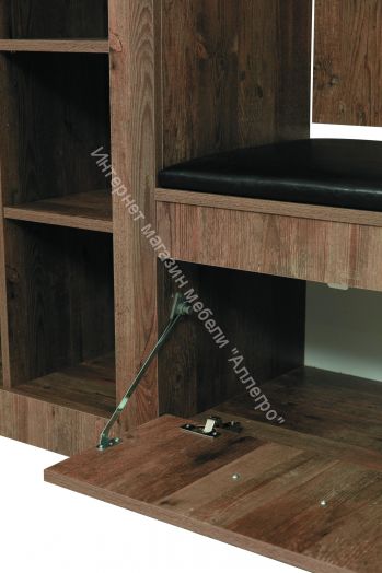 Шкаф (прихожая) Аданте с зеркалом, Кейптаун/кожзам Коричневый