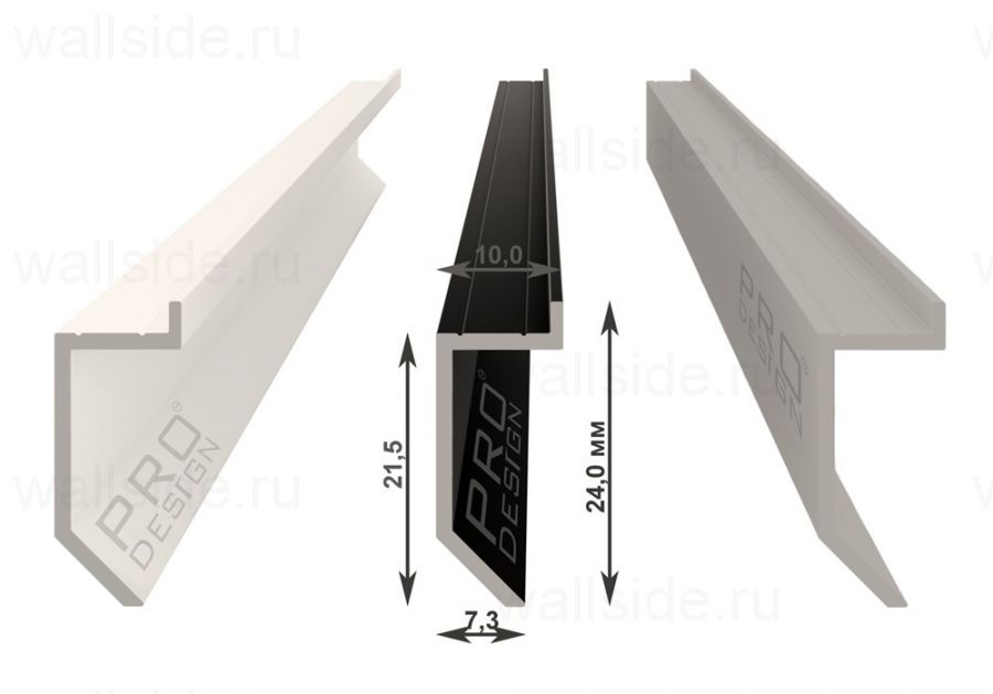 Теневой плинтус Pro Design Slim 723 чёрный муар