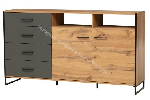 Комод 46.04 Доната, Дуб вотан/Диамант серый