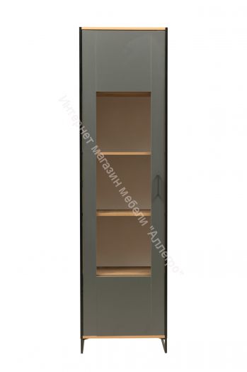 Шкаф-витрина 46.01 Доната, Дуб вотан/Диамант серый