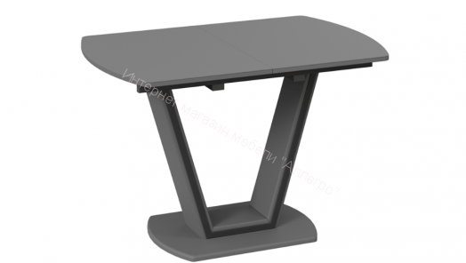 Стол обеденный «Дели» Тип 2 Серый софт/Стекло матовое