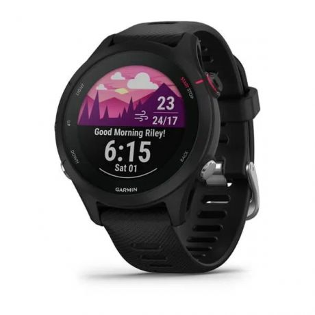 Умные часы Garmin FORERUNNER 255S Music с черным ремешком