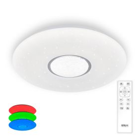 Люстра Светодиодная с Пультом Citilux Санта CL723480G RGB Белый / Ситилюкс.