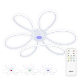 Люстра Светодиодная с Пультом Citilux Мишель CL229230 RGB Белая / Ситилюкс.