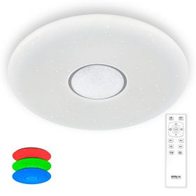 Люстра Светодиодная с Пультом Citilux Санта CL723900G RGB Белый / Ситилюкс.