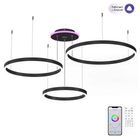 Умная Люстра Citilux Дуэт Смарт CL719A701 RGB Чёрная / Ситилюкс.