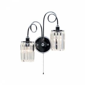 Бра Хрустальное с Выключателем Citilux Синди CL330321 Хром / Ситилюкс.