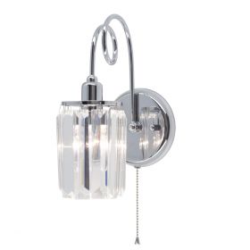 Бра Хрустальное с Выключателем Citilux Синди CL330311 Хром / Ситилюкс.