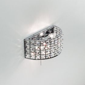 Бра Хрустальное с Выключателем Citilux Портал CL324301 Хром / Ситилюкс.